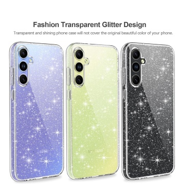 Husa sclipici Samsung Galaxy A14 5G Techsuit SparkleSkin - Transparent - Img 3