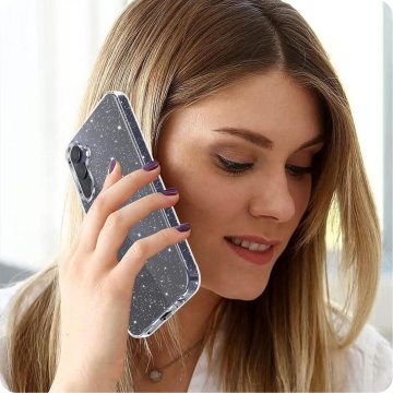 Husa sclipici Samsung Galaxy A15 5G Techsuit SparkleSkin - Transparent - Img 2
