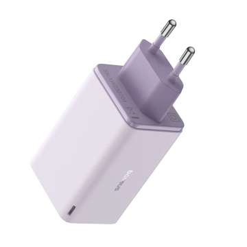 Incarcator de perete Baseus GaN (P10162701533-00) - 2x USB, 2x Type-C, 65W, cu cablu de tip C la Tip-C - violet - Img 6