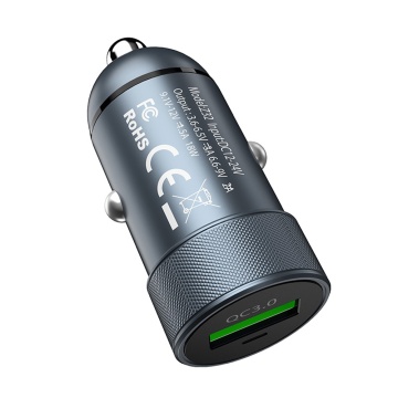 Incarcator telefon auto Hoco Z32, 18W, 3A, negru - Img 5