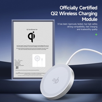 Incarcator wireless magnetic Qi2 pentru iPhone Duzzona W18, alb - Img 5