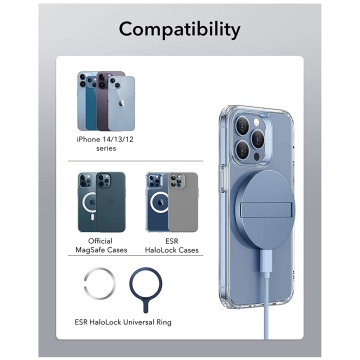 Incarcator wireless MagSafe cu stand ESR HaloLock, Albastru - Img 7