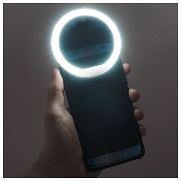 Lampa circulara selfie Ring Light telefon Techsuit, RL-01 - Alb - Img 3