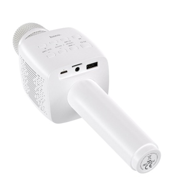 Microfon portabil wireless karaoke Hoco BK5, 5W - Alb - Img 3