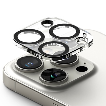 [Pachet 2x] Folie sticla camera iPhone 16 Pro Max Ringke Camera Protector - Transparent - Img 1