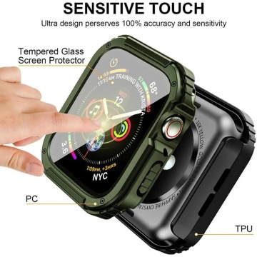 [Pachet 360°] Husa + folie Apple Watch 1 / 2 / 3 (42mm) Lito Armor S+ - Verde - Img 3
