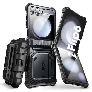 [Pachet 360°] Husa + folie Samsung Galaxy Z Flip6 I-Blason Armorbox - Negru - Img 3