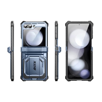 [Pachet 360°] Husa + folie Samsung Galaxy Z Flip6 I-Blason Armorbox - Albastru - Img 2