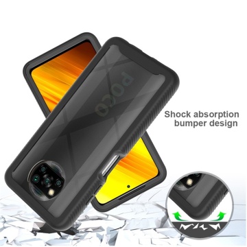 Pachet 360° Husa + folie Xiaomi Poco X3 Pro Techsuit Defense - Negru - Img 3