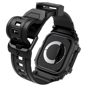 [Pachet husa + curea] Apple Watch 10 42mm Spigen Rugged Armor Pro - Negru - Img 2