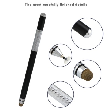 Stylus Pen Techsuit, Universal, Android, iOS, Aluminiu, JC03 - Negru - Img 3