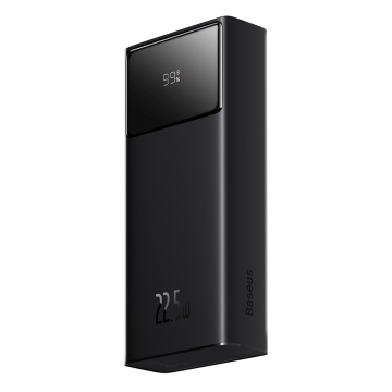 Acumulator Extern 2x USB, Type-C, Micro-USB, 22.5W, 20000mAh + Cablu Type-C, 3A, 30cm - Baseus Star-Lord (PPXJ080001) - Black - Img 5