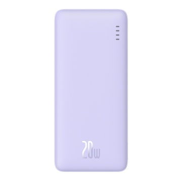 Acumulator Extern USB, Type-C, Micro-USB, 20W, 10000mAh + Cablu Type-C - Baseus Airpow (P10022801513-00) - Nebula Purple - Img 2