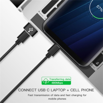 Adaptor Techsuit Type-C La USB OTG, Transfer De Date, Incarcare Rapida 3A - Negru - Img 4