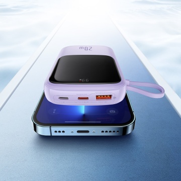 Baterie Externa 2x Lightning, Type-C, USB, 20000mAh, 20W - Baseus Qpow Pro (PPQD030005) - Purple - Img 6