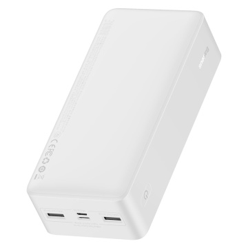 Baterie Externa Bipow Baseus (PPBD050202) - Display digital 2xUSB, USB-C, Micro-USB 30000mAh 15W + Cablu Micro-USB 0,25m - Alb - Img 3