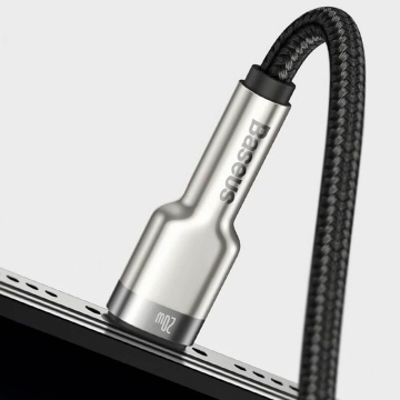 Cablu date Type-C la Lightning Baseus, 20W, 1m, CATLJK-A01 - Negru - Img 3