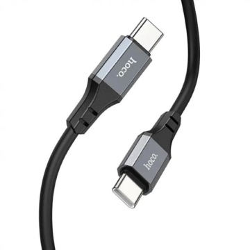 Cablu de date Hoco (X92) - Tip-C la Tip-C, 60W, 3m - Negru - Img 6