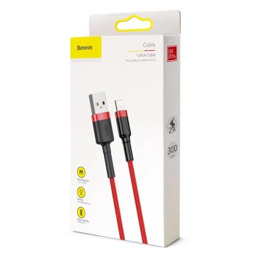 Cablu de date Lightning Baseus, QC3.0, 2A, 3m, CALKLF-R09 - Rosu - Img 7
