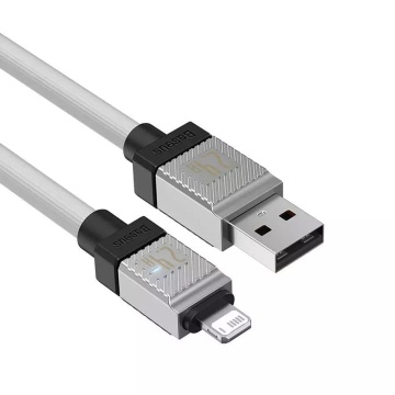 Cablu de date USB la Lightning Baseus, 2.4A, 2m, CAKW000502 - Alb - Img 3