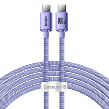 Cablu laptop Fast Charging tip C Baseus 100W, 2m, CAJY000705 - Violet - Img 1
