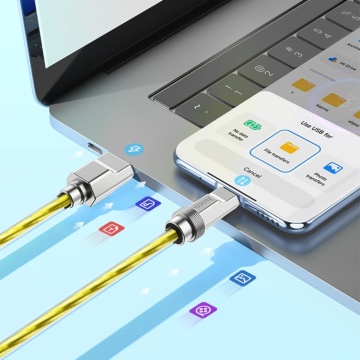 Cablu Super Fast Charge USB Type-C PD100W Hoco U113, 1m, Albastru - Img 3