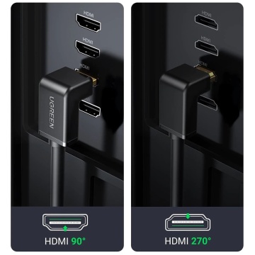 Cablu Video Ugreen- (10173) - HDMI la HDMI în unghi, 4k@30Hz, 2m - Negru - Img 4