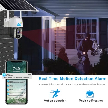 Camera de supraveghere 4G cu panou solar Wi-Fi Techsuit - Alb - Img 4