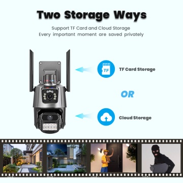 Camera de supraveghere Wi-Fi cu alarma Techsuit C11X, P11-QQ6 - Negru - Img 7