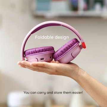 Casti Hoco wireless Adventure (W43) - Bluetooth V5.2, mufă de 3,5 mm, card TF - violet - Img 4