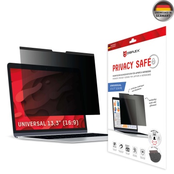 Folie premium Laptop Universala 13.3", 16:10 Displex Laptop Privacy Safe - Negru - Img 1