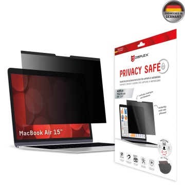 Folie premium MacBook Air 15" (2023 / 2024) Displex Laptop Privacy Safe- Negru - Img 1
