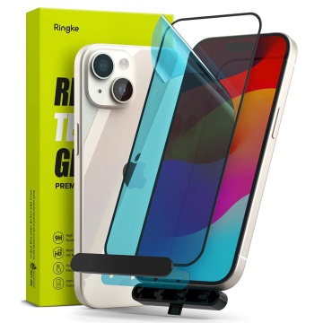 Folie sticla iPhone 15 Plus Ringke Cover Display Tempered Glass, Negru - Img 1