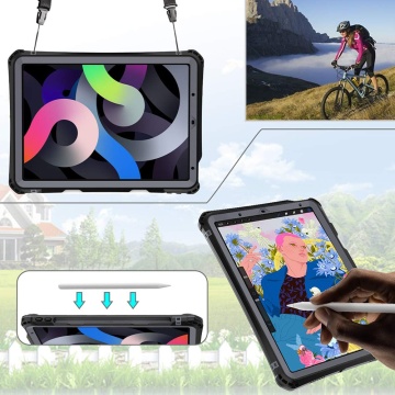 Husa 360 iPad Air 4 2020 10.9" ShellBox Waterproof IP68 - Negru - Img 4