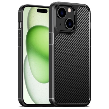 Husa din Carbon Iphone 15 Plus, Negru - Img 1