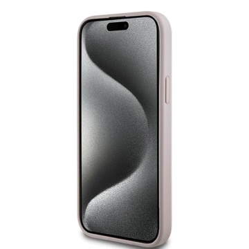Husa Guess iPhone 14 Plus 4G Collection Leather MagSafe, GUHMP15MG4GFRP - Roz - Img 2