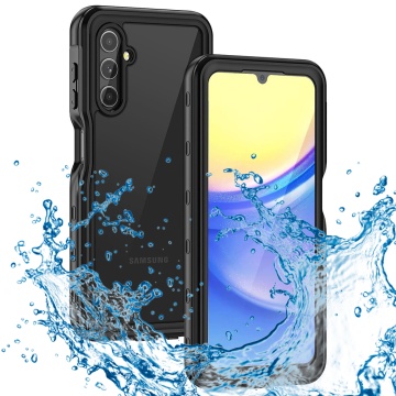Husa impermeabila Samsung Galaxy A15 4G ShellBox Waterproof IP68 - Negru - Img 1