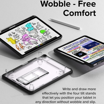 Husa iPad Air 11 (2024) Ringke Fusion Sketch Stand - Negru - Img 4