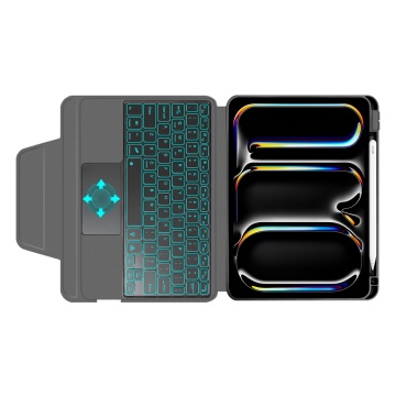Husa iPad Pro 11 (2024) -Techsuit - KeyTab Pro (cu tastatură fără fir RGB/suport stilou) - Negru (Copy 5) - Img 5