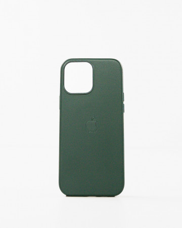 Husa Iphone 13 Pro Max din piele naturala Verde MagSafe - Img 1