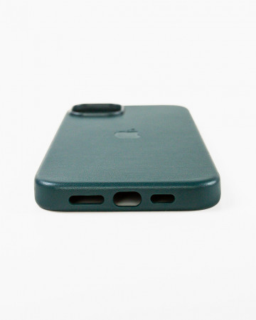 Husa Iphone 14 Plus din piele naturala Verde MagSafe - Img 3