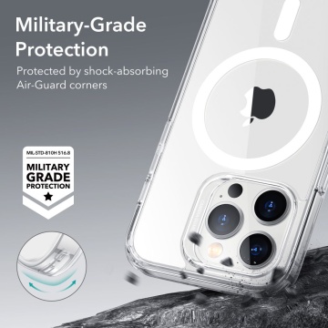 Husa Iphone 14 Pro, ESR - Classic Hybrid HaloLock, Transparent - Img 7