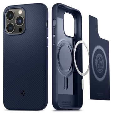 Husa Iphone 14 Pro Max- Spigen - Mag Armor, Navy Blue - Img 1