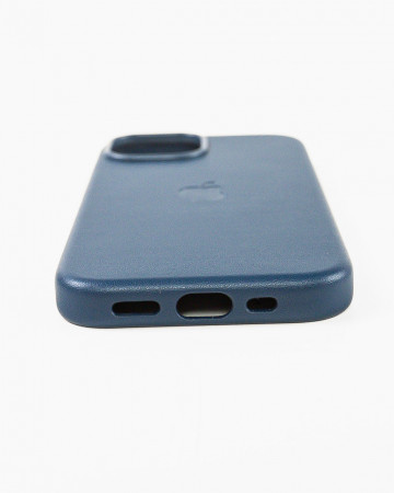 Husa Iphone 15 din piele naturala Albastra MagSafe - Img 2