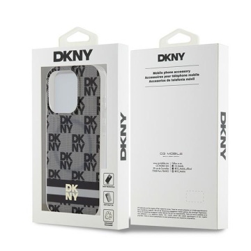 Husa iPhone 15 Pro Max - DKNY IML Checkered Mono Pattern & Printed Stripes MagSafe (DKHMP15XHCPTSK) - Black - Img 6