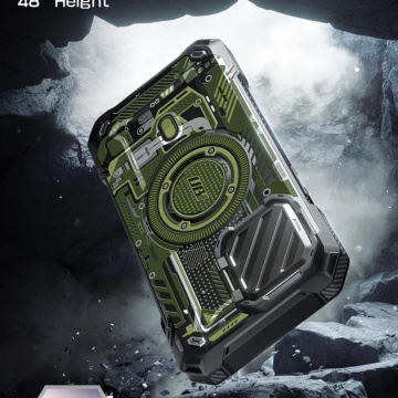 Husa iPhone 15 Pro Max Supcase Unicorn Beetle XT MagSafe - Verde Circuit - Img 3