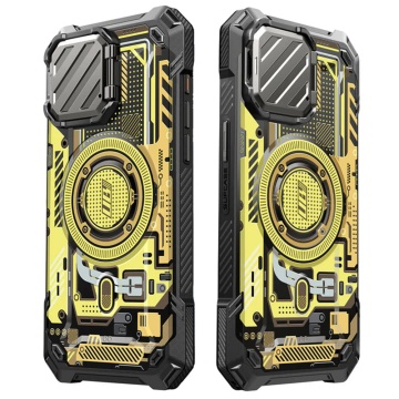 Husa iPhone 15 Pro Max Supcase Unicorn Beetle XT MagSafe - Yellow Circuit - Img 6