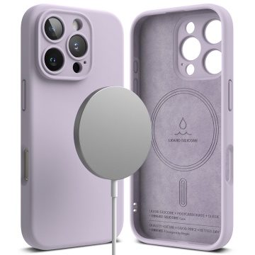 Husa iPhone 16 Pro Max Ringke Silicone Magnetic MagSafe - Violet - Img 1