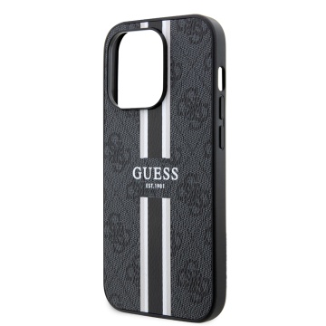 Husa originala Guess iPhone 15 Pro Hardcase 4G Printed Stripes MagSaf GUHMP15LP4RPSK- Negru - Img 4