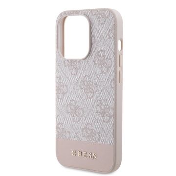 Husa originala Guess iPhone 15 Pro Hardcase 4G Stripe Collection GUHCP15LG4GLPI- Roz - Img 3